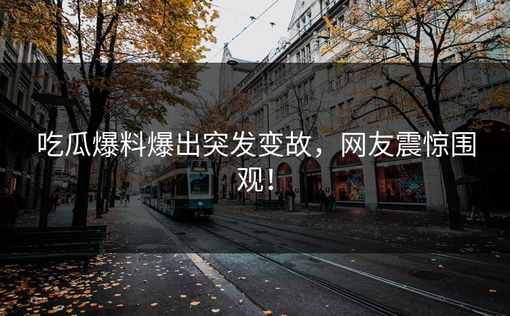 吃瓜爆料爆出突发变故，网友震惊围观！