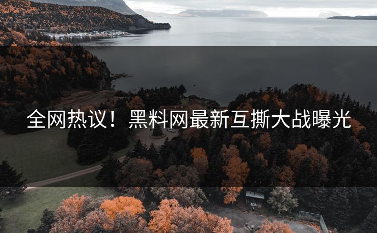 全网热议！黑料网最新互撕大战曝光