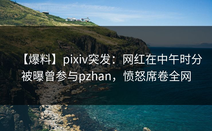 【爆料】pixiv突发：网红在中午时分被曝曾参与pzhan，愤怒席卷全网
